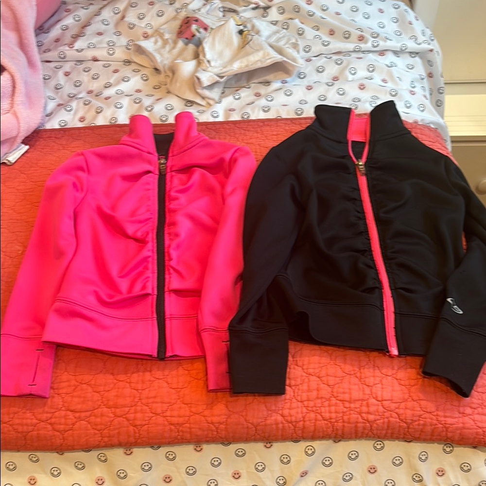 Pink and Black Zip-Up Jackets